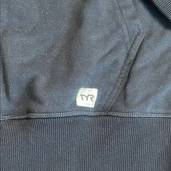 TYR Navy Blue Zip-Up Hoodie - Picture 3 of 8